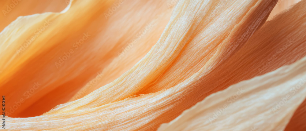 Poster Exploring the unique texture of banana paper with natural fibers in close detail