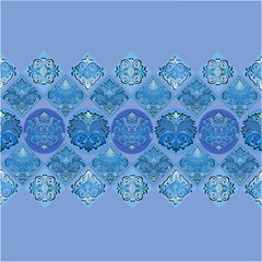 Regal dye geometric damask pattern for design luxury fabric