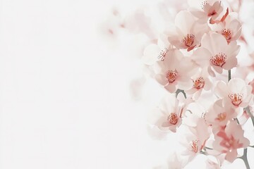 Stunning White Orchid Blossom on Pure White Background. High-Definition Floral Photography. Perfect 