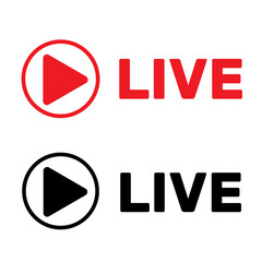 Live video button with play