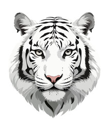 Obraz premium Tiger Vector Graphic Art Portrait Animal Spirit Nature Wildife