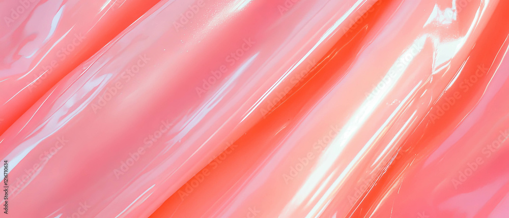 Poster smooth bubblegum pink texture with a glossy sheen in soft light