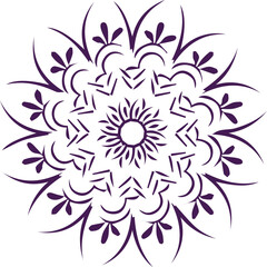Beautiful flower art and mandala vector design