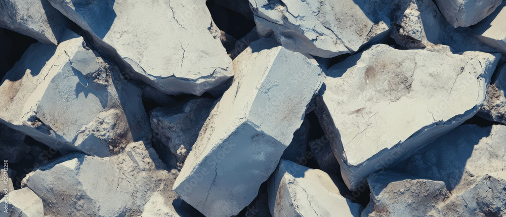 Poster cracked concrete texture showcasing rough gray surface with varied widths in detail