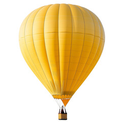 Obraz premium floated yellow Hot-air balloon isolate on transparency background PNG