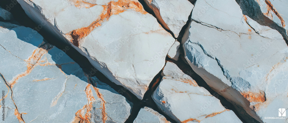 Aufkleber texture of cracked granite showcasing rough gray surfaces with intricate patterns