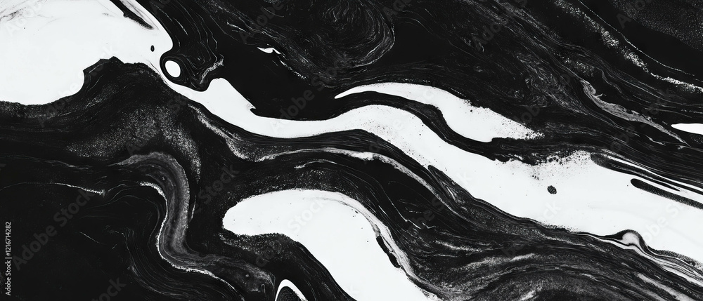 Aufkleber digital black ink patterns create smooth curves on a clean white background