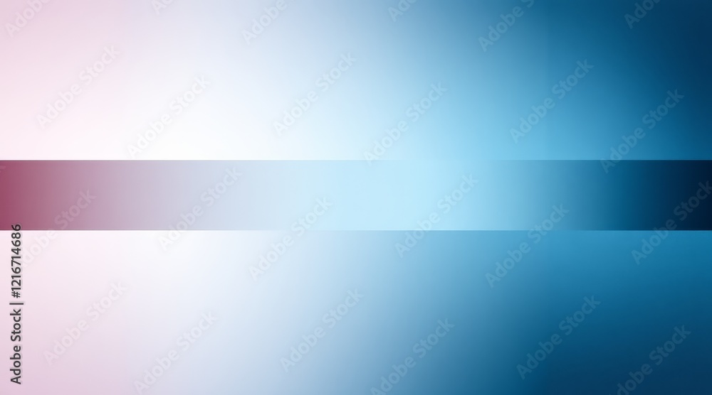 Poster soft gradient with a horizontal blue stripe on a smooth abstract background