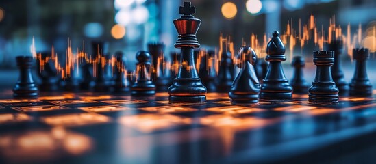 Strategic Chess Game with Market Data Overlay