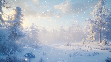 Snowy Forest in Winter Wonderland