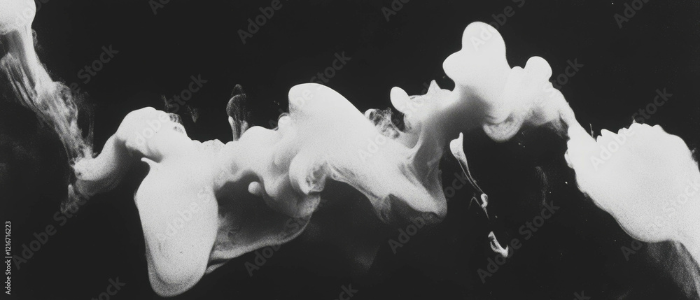 Aufkleber Exploring the aesthetics of ink diffusion and soft transitions in abstract art