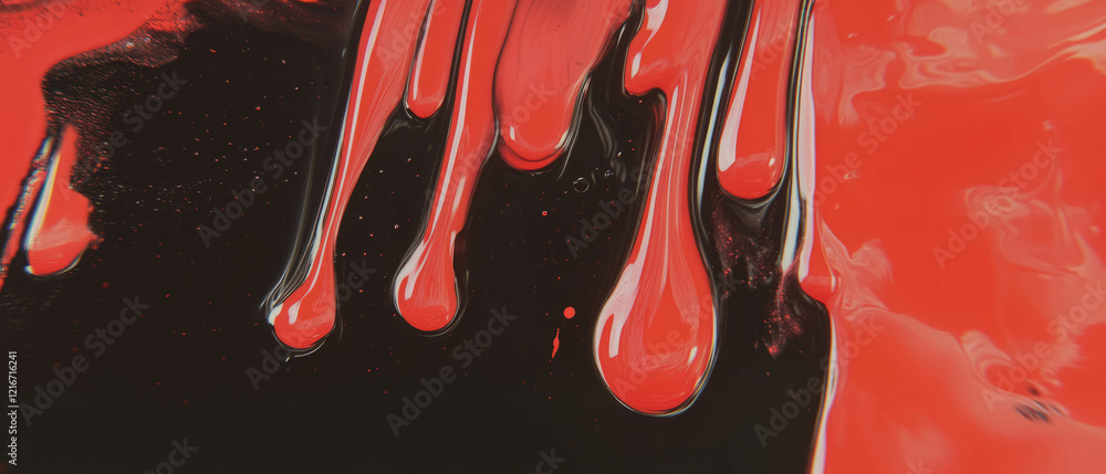 Poster Ink drips create dynamic textures with flowing lines and varied thicknesses