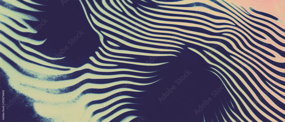Poster intricate texture of ink on smooth paper showcasing flowing lines and colors in harmony
