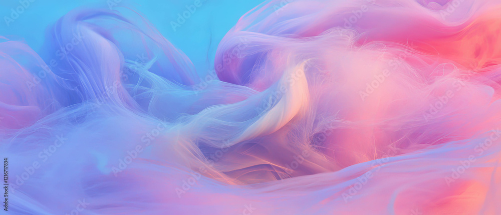 Poster exploring soft effects of ink with water and diluted colors in a vibrant blend