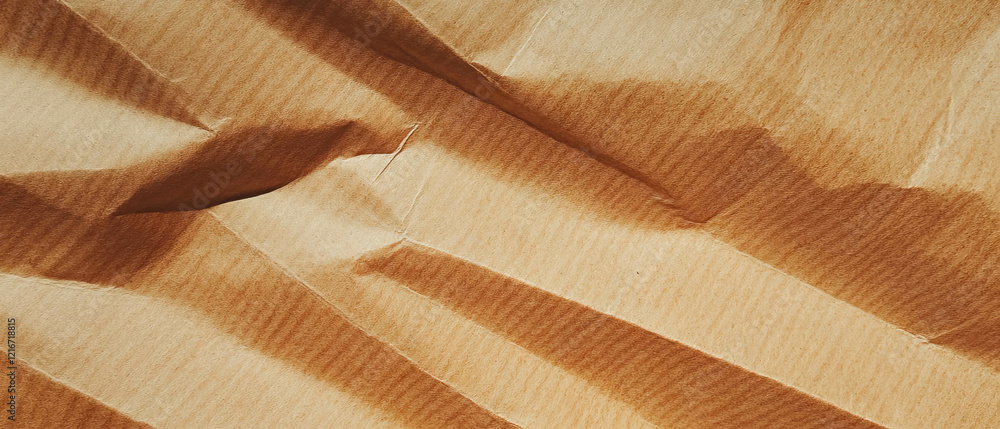 Poster Textured Kraft paper featuring a herringbone pattern with diagonal lines