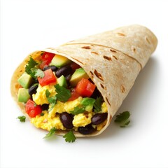 tortilla stuffed with scrambled eggs