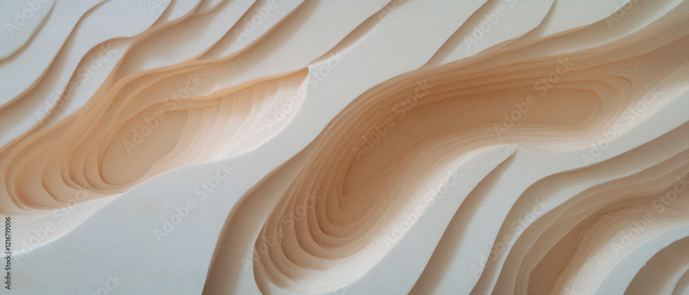 Poster textured kraft paper featuring unique embossed patterns and tactile feelings in a natural setting