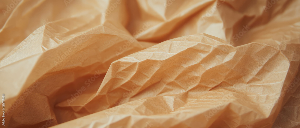 Poster Kraft paper texture with woven pattern and intersecting lines displayed on a surface