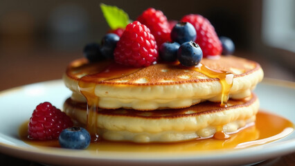 Morning Pancakes with Berries