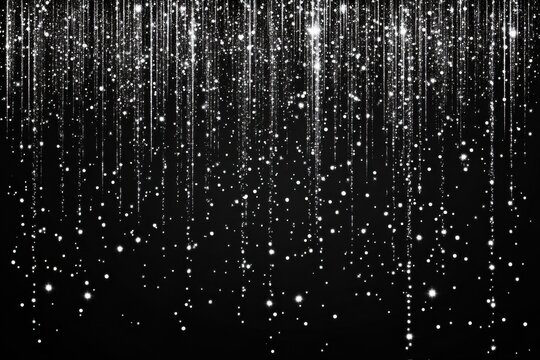 Shimmering silver sparkle backdrop for events, glittering rain design for celebrations, festive borders perfect for weddings, holidays, and birthdays, ideal for elegant party invitations and decor