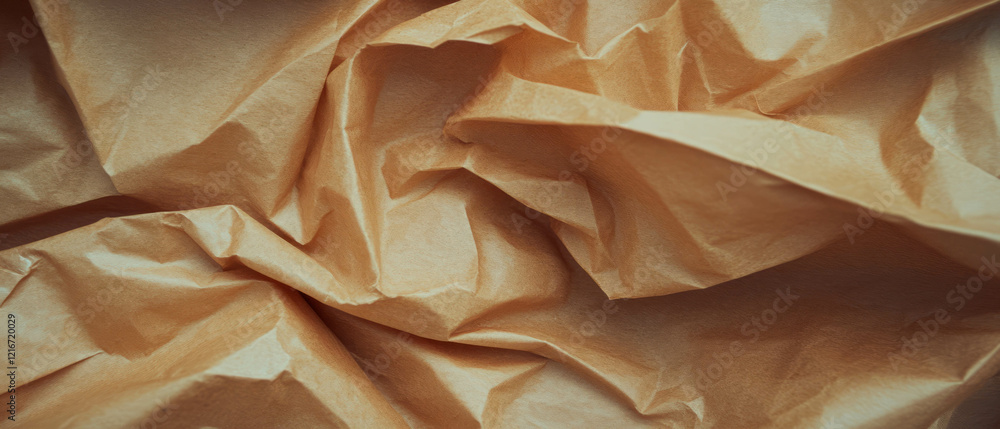 Aufkleber Light brown kraft paper texture showcasing roughness and visible fibers in a unique pattern