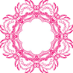 Beautiful flower art and mandala vector design