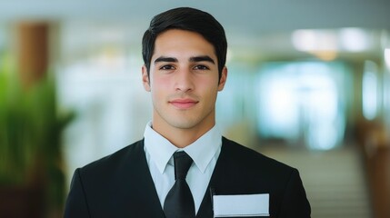 Warm hospitality and attentive bellboy services in a luxurious hotel setting providing a first class guest experience with professionalism and elegance