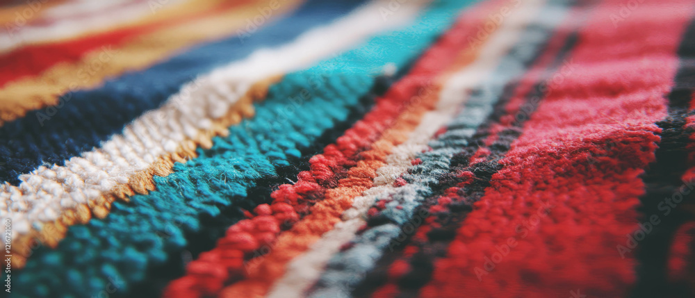 Aufkleber multicolored rug with varied patterns adding texture and color to any space