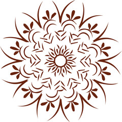 Beautiful flower art and mandala vector design