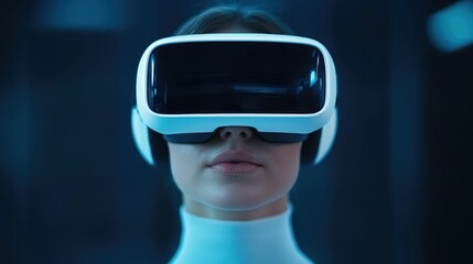 Innovative virtual reality headset providing cutting edge digital eye strain relief with personalized blue light and tech savvy care solutions for modern tech savvy consumers