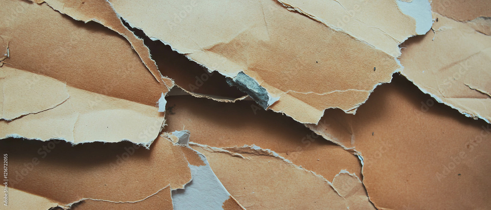 Poster textured paper with deckle edges and rough surfaces creating a natural aesthetic