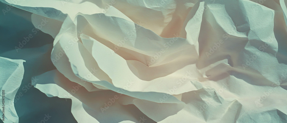 Aufkleber Unique texture of crumpled paper with subtle patterns and watermarks