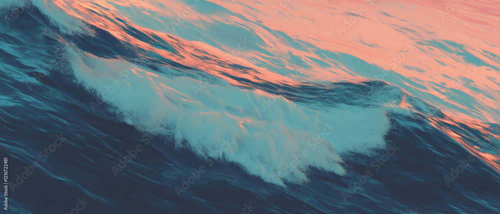 Aufkleber Pastel-drawn wood texture with soft lines and blended colors creating a calming atmosphere
