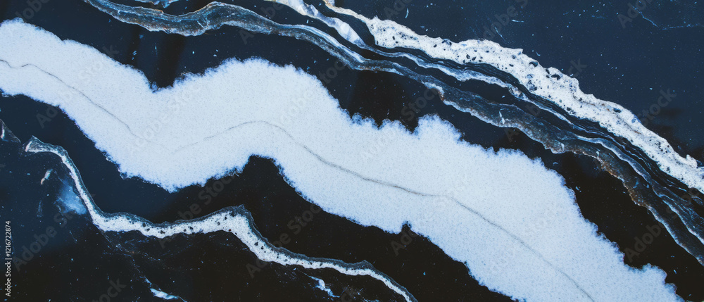 Poster Elegant quartz countertop showcasing distinctive patterns and smooth texture