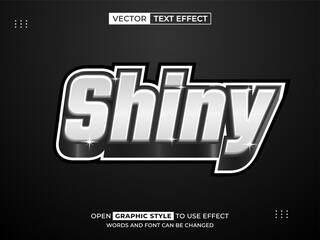 Obraz premium shiny editable text, font effect, 3d text for title