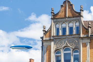 Mansion and Zeppelin airship in Konstanz Constance, Germany © hectorchristiaen