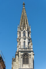detail of the tower Konstanz Minster or Konstanz Cathedral ..in Konstanz Constance, Germany