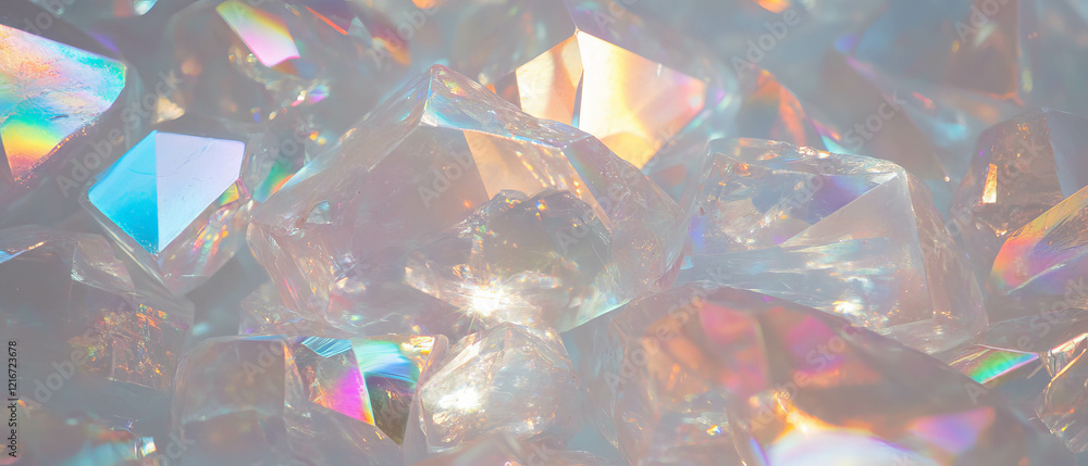 Aufkleber quartz displays captivating asterism with colorful reflections and textures