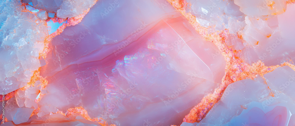 Poster intricate quartz texture showcasing chatoyancy and cat's-eye effect in varied colors