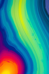 Obraz premium Colourful Abstract Acrylic Painting With Bold Brush Strokes