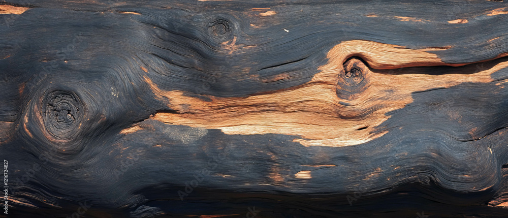 Aufkleber exploring a simplified wood texture with minimalist lines and subtle color variations