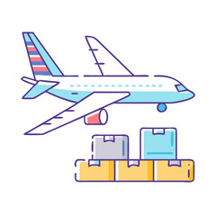 air freight icon, air freight vector illustration-simple illustration of air freight, perfect for air freight logos and icons