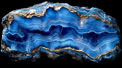 A luxurious marble texture in deep blue with gold and white veining.