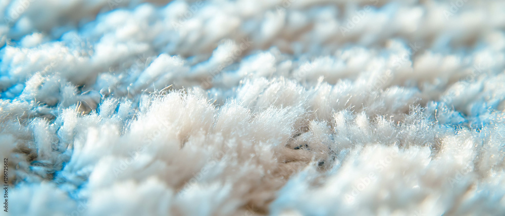 Poster Detailed view of synthetic carpet showcasing varied textures and artificial fibers