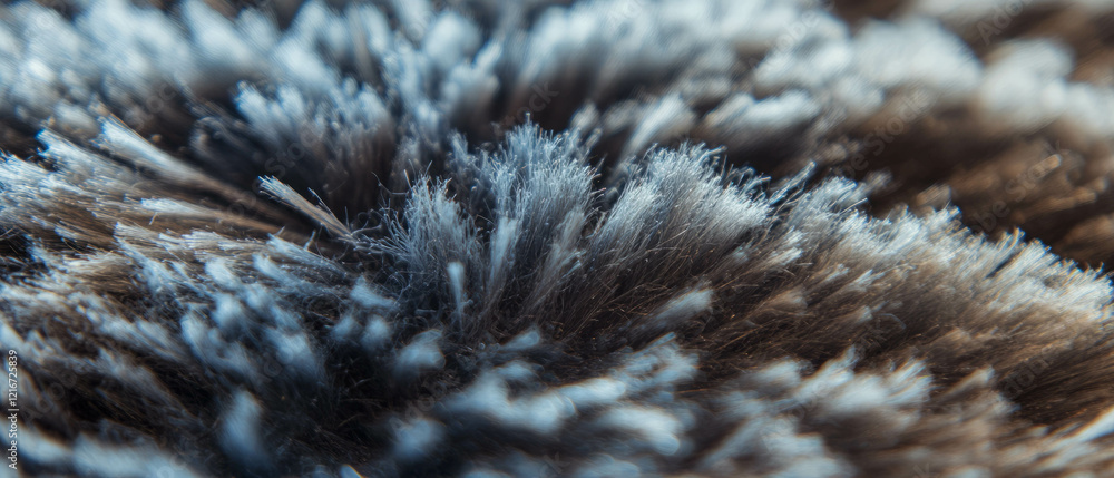 Poster close-up view of thin pile carpet showcasing short fibers and dense texture details