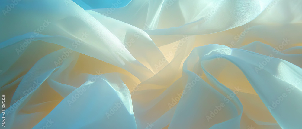 Poster Soft and smooth texture of translucent Vellum paper creating an ethereal atmosphere