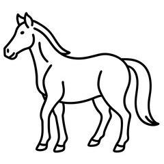 horse line art vector