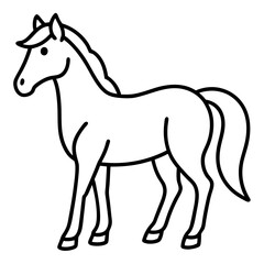 horse line art vector