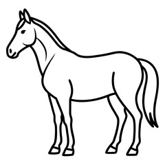 horse line art vector