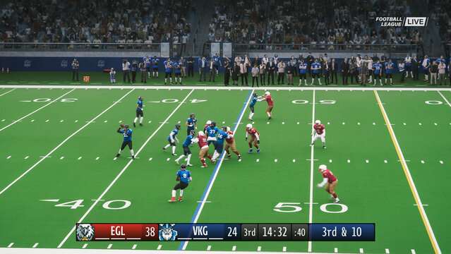 National American Football Championship. Professional College League Match. Game Play Diagrams, Tracking Analysis Visuals, Lower Third Graphics. Sport Channel TV Mockup Template